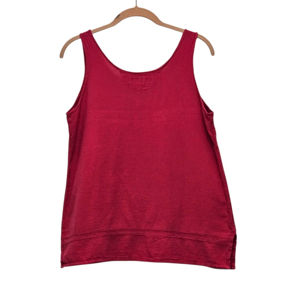 Manta del Lago Tank Top S Pinkish Red Embroidered Boho Artisanal Sleeveless - Picture 2 of 9